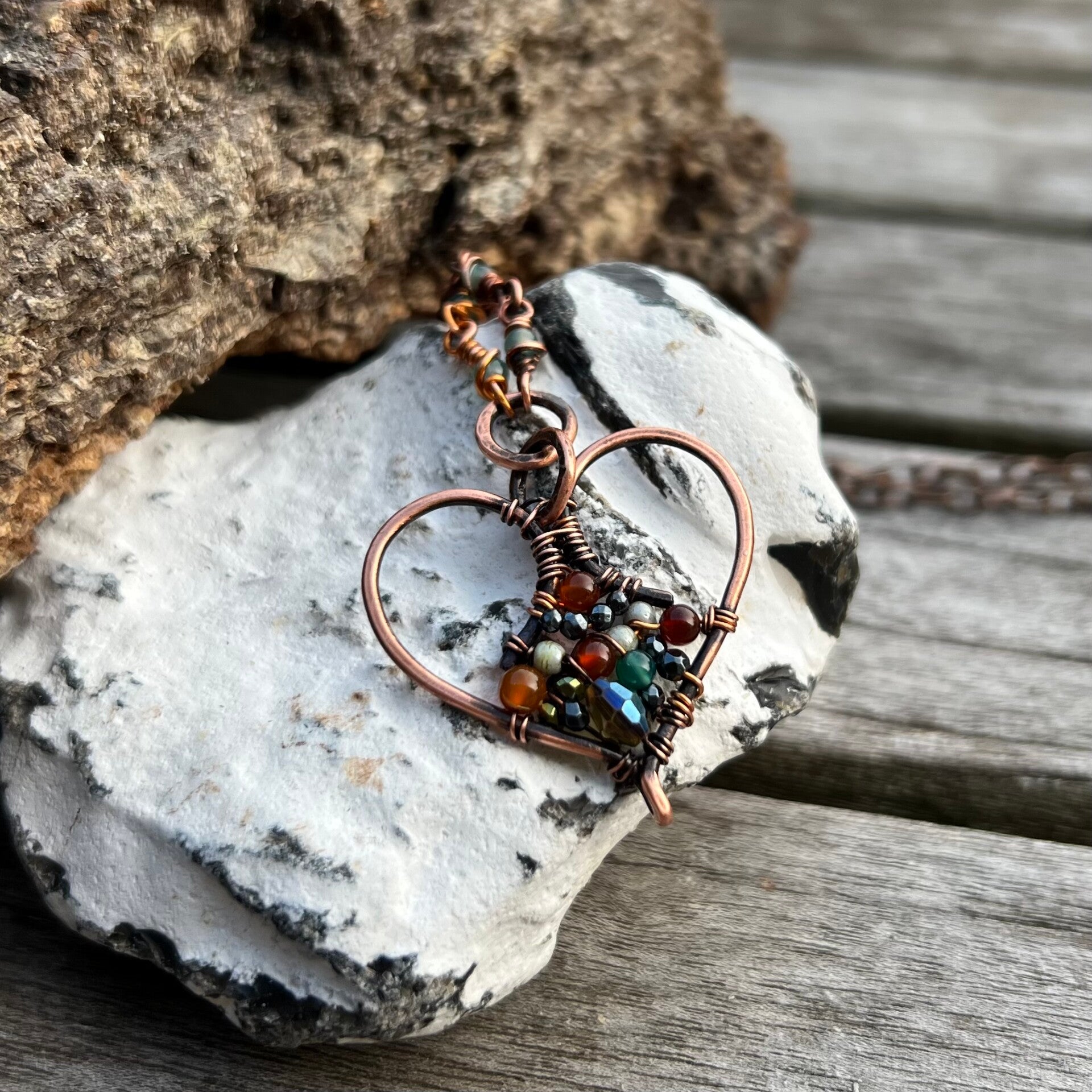 Soulheart - Mira Unik håndlavet hjerte halskæde