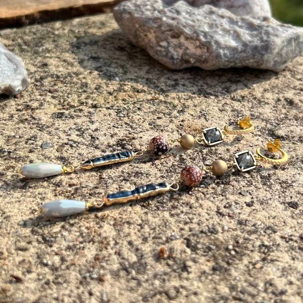 Ocean Pearls - Mystik Unik håndlavet øreringe