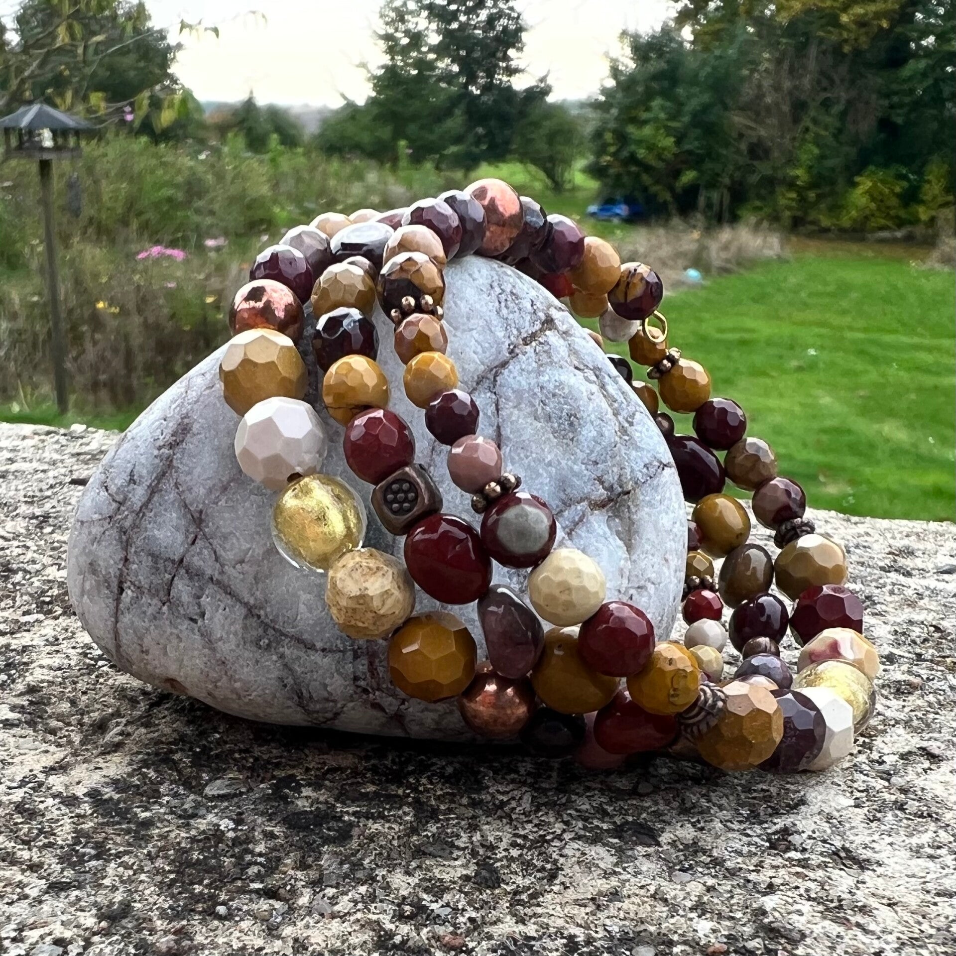 Wirebound - Balance Unik håndlavet armbånd Mookait