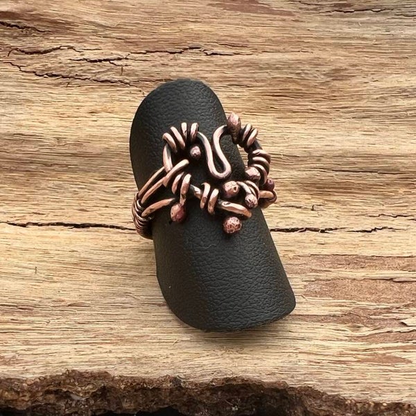 Heart of Nature - Alva Unik håndlavet ring kobber