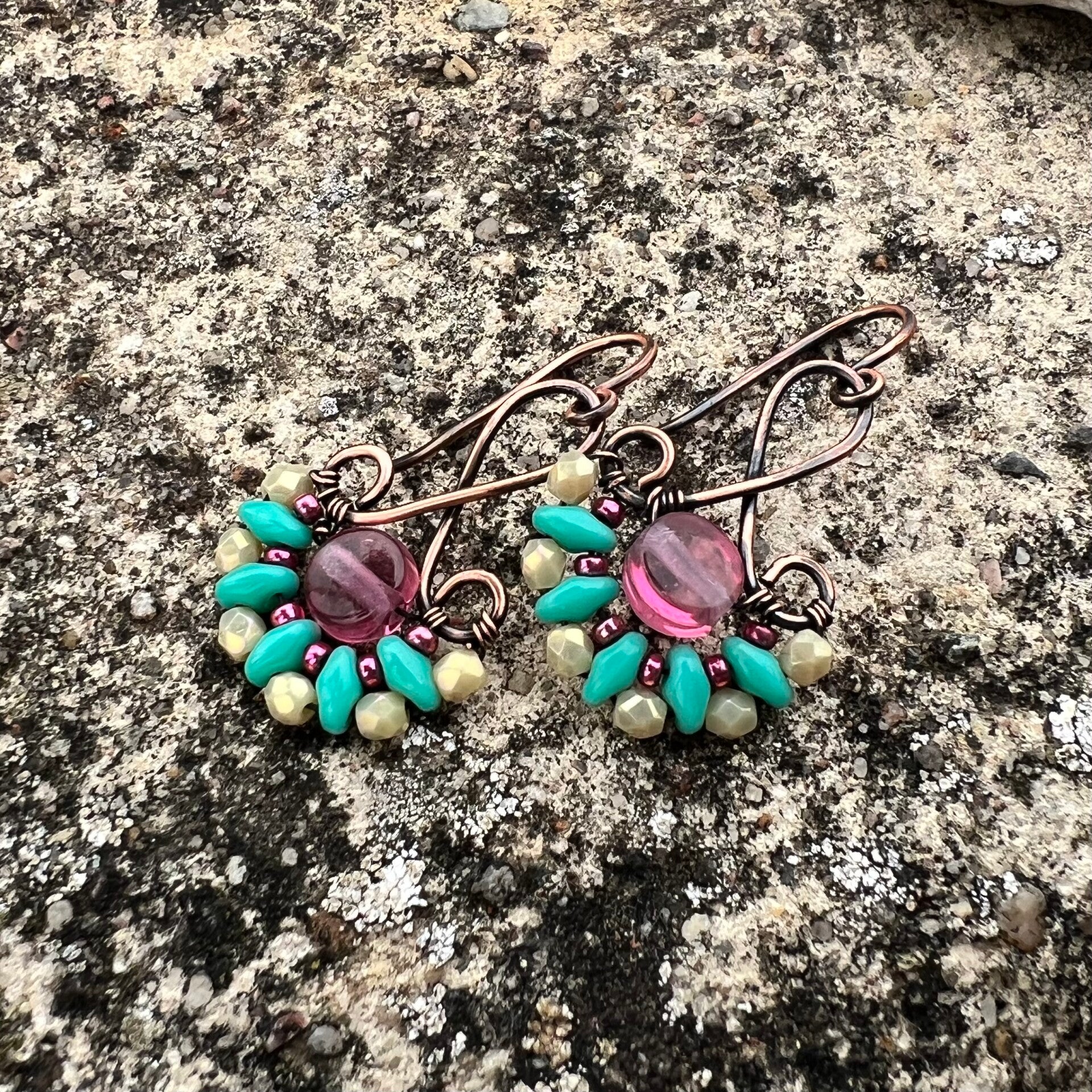 Nordic Ember - Havglen Unik håndlavet øreringe