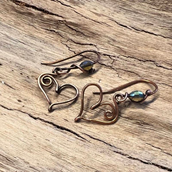 Unike håndlavet ørering i kobber | Soulheart – Liva