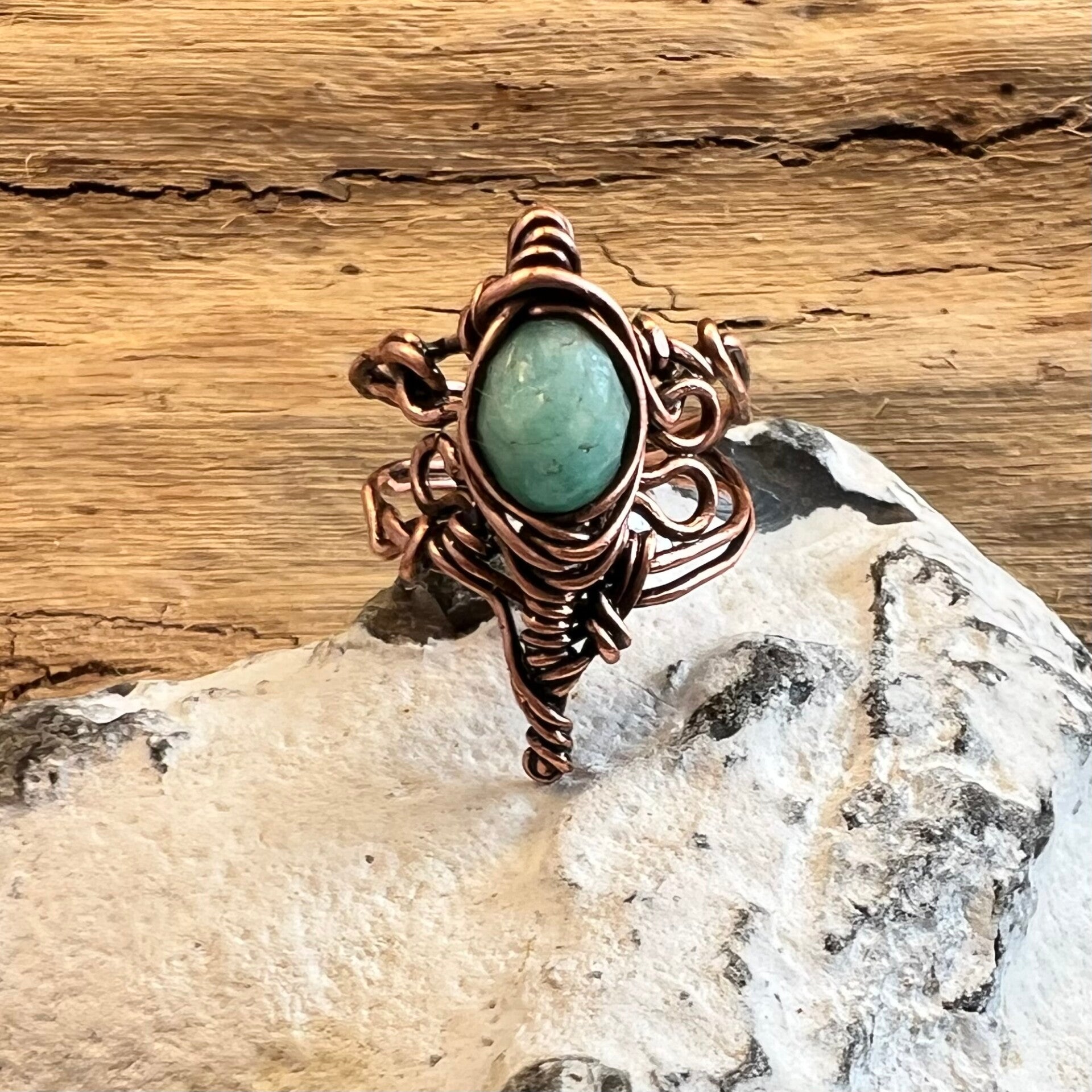 Roothbound – Skovdis Unik håndlavet ring i kobber