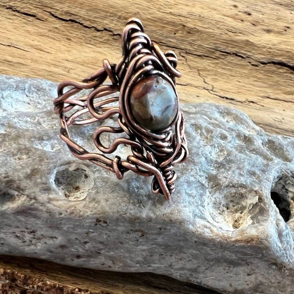 Roothbound – Jordspor Unik håndlavet ring i kobber