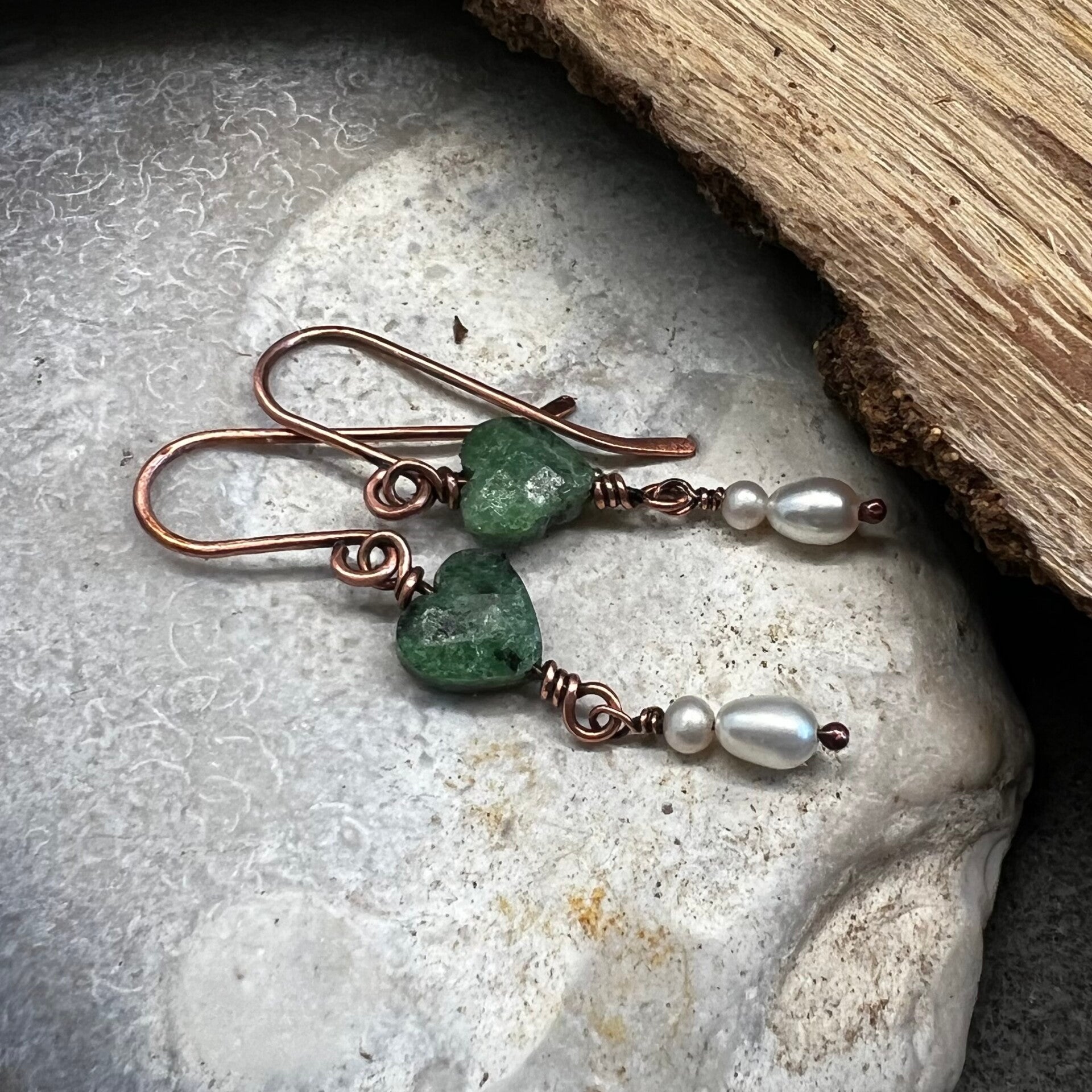 Håndlavet unika øreringe med ferskvandsperler | Soulheart – Petite