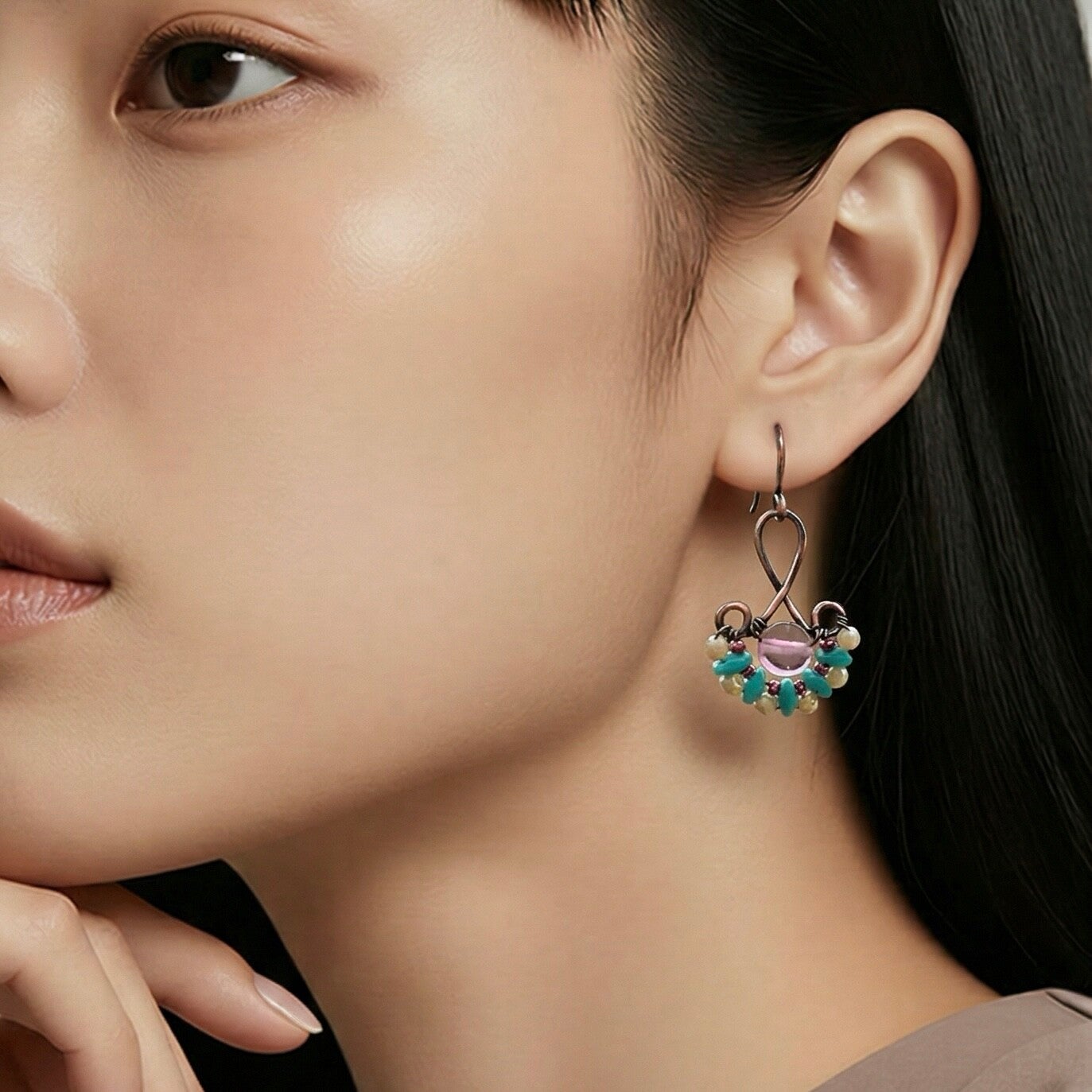 Unik håndlavet øreringe | Nordic Ember - Havglen