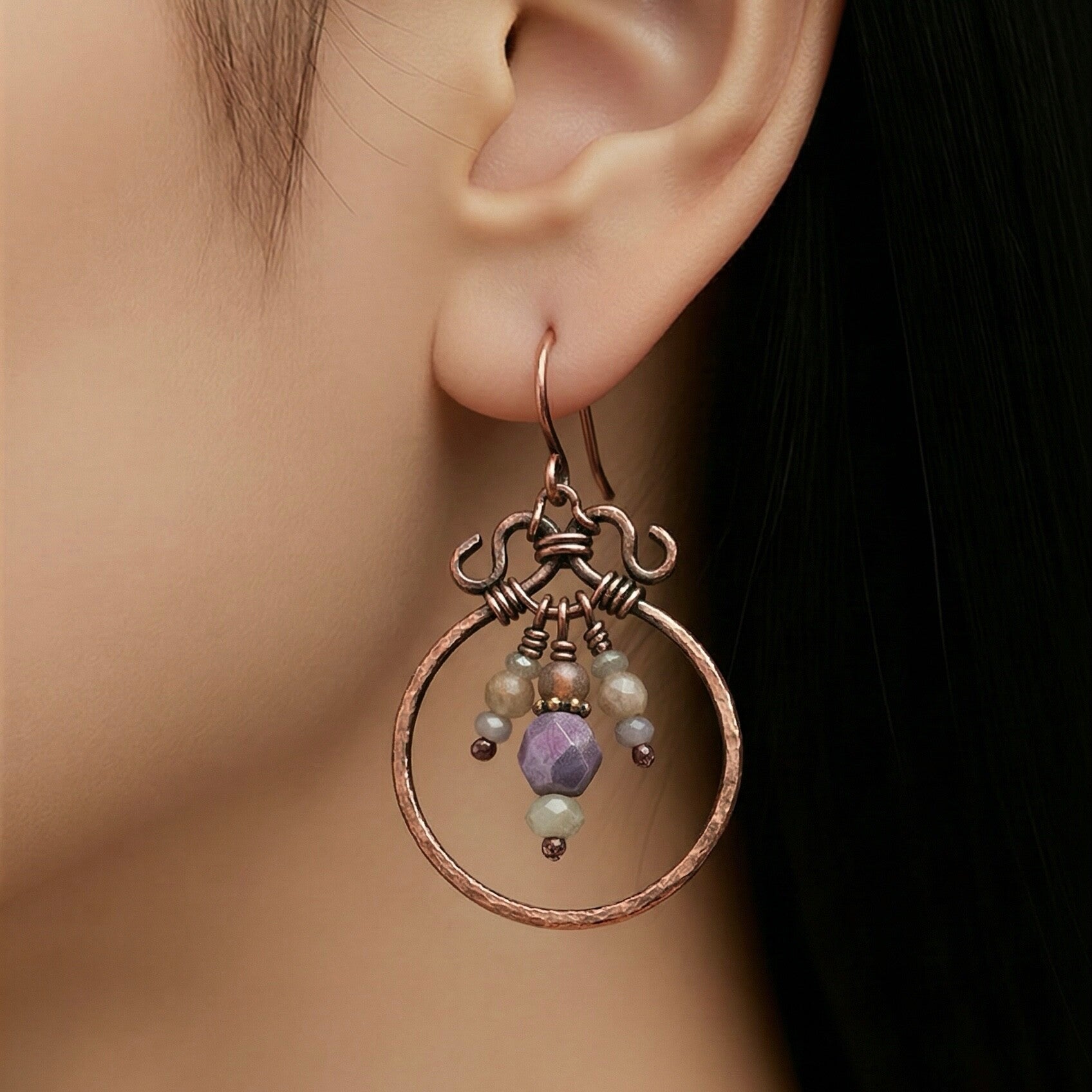 Unik håndlavet øreringe | Hoop and Drop - Dagslys