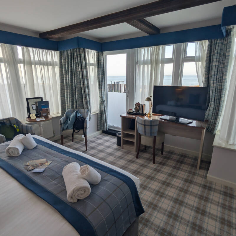 Sea view room at The Bamburgh Castle Inn in Seahouses