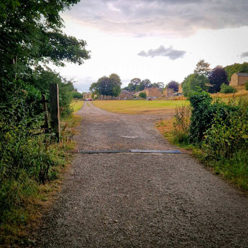 Path returning across the Demesnes at the end of the Egglestone Abbey circular walk