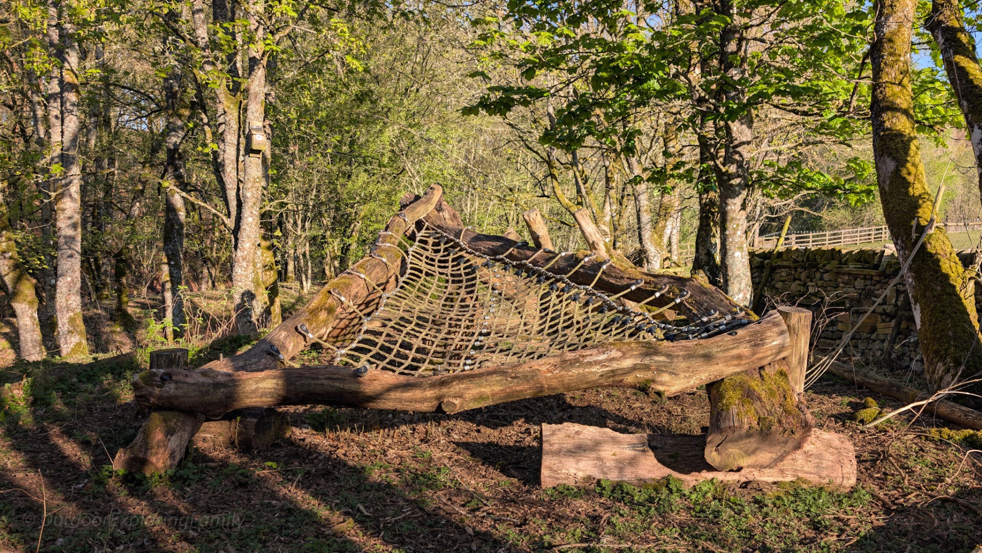 Close view of the stargazing hammock at Bowlees, a Dark Sky Discovery Site in the North Pennines