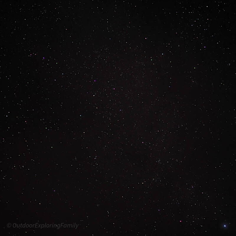 Dark sky full of stars at Bowlees Visitor Centre in Teesdale, a stargazing location near Barnard Castle and Middleton in Teesdale