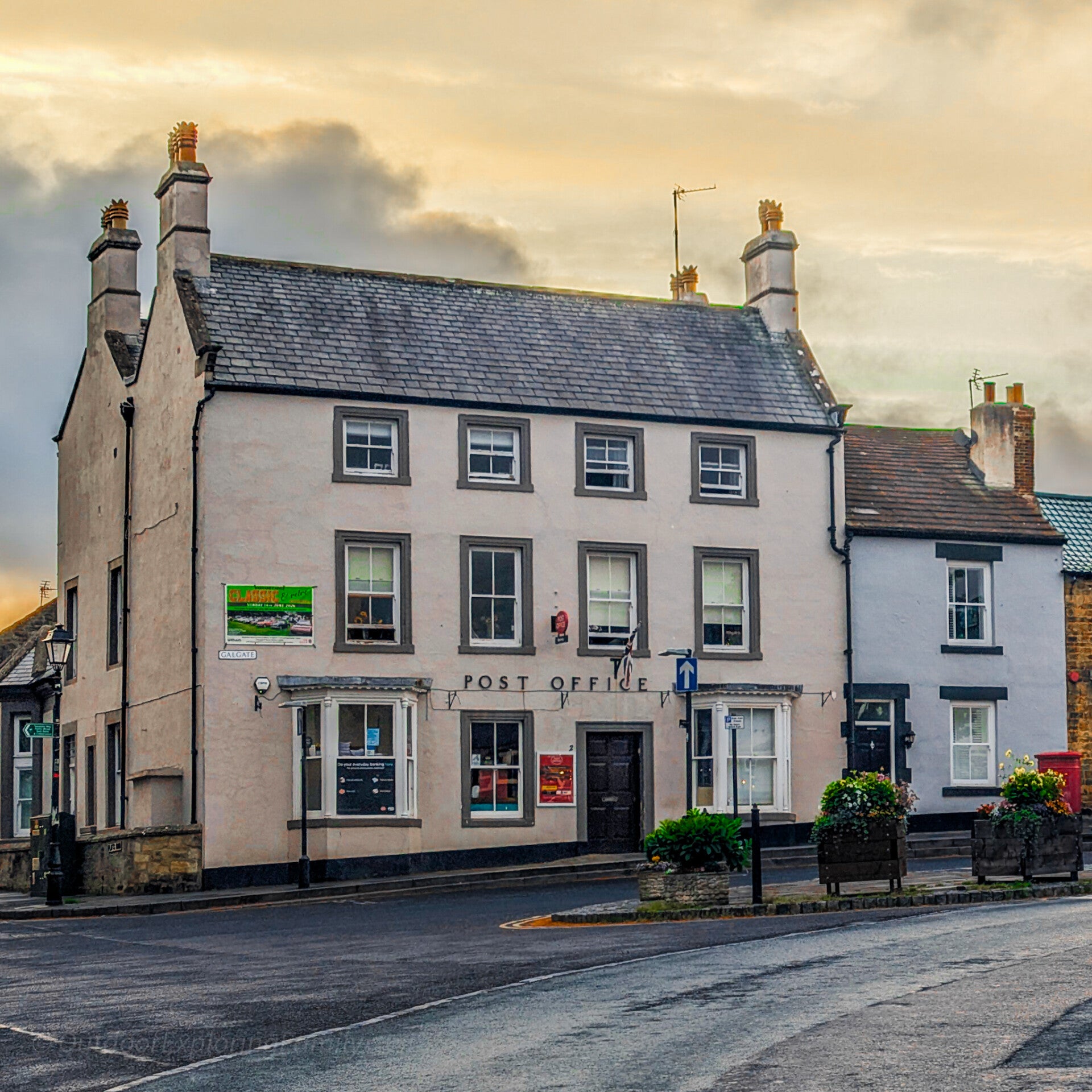 Front of Barnard Castle Post Office on Galgate, formerly Brampton House, the home of Victorian doctor James Munro.