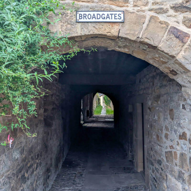 The stone passage into Broadgates and West View in Barnard Castle.
