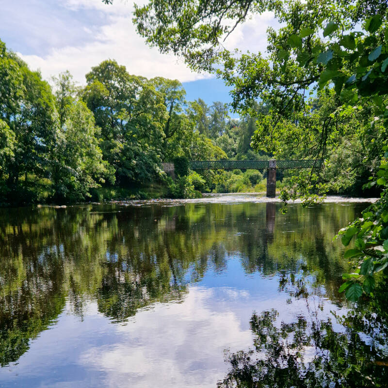 River Tees at the Hagg in Cotherstone near the confluence with the River Balder
