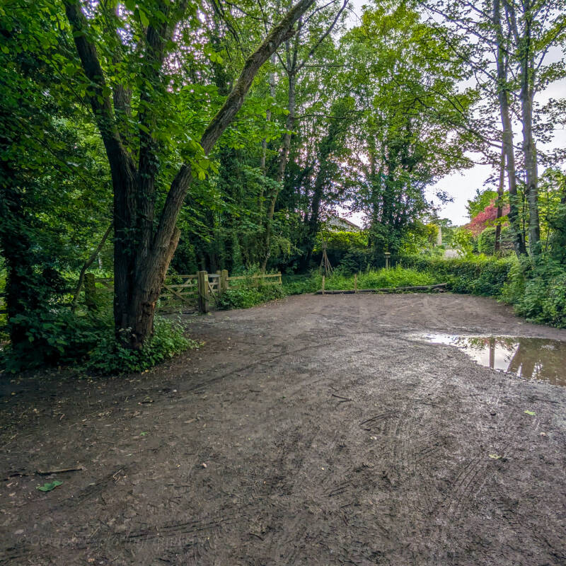 Small woodland car park at Deepdale Woods Nature Reserve near Barnard Castle