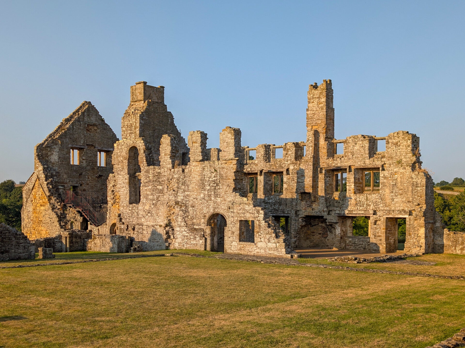 Ruins of Egglestone Abbey near Barnard Castle on the circular walk beside the River Tees