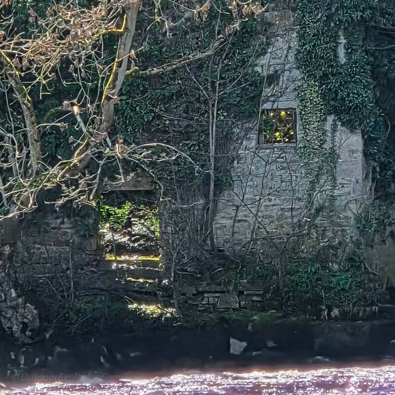 Remains of the old mill near Egglestone Abbey beside the River Tees in Barnard Castle