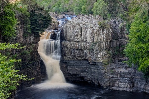 View of High Force along the Pennine Way path