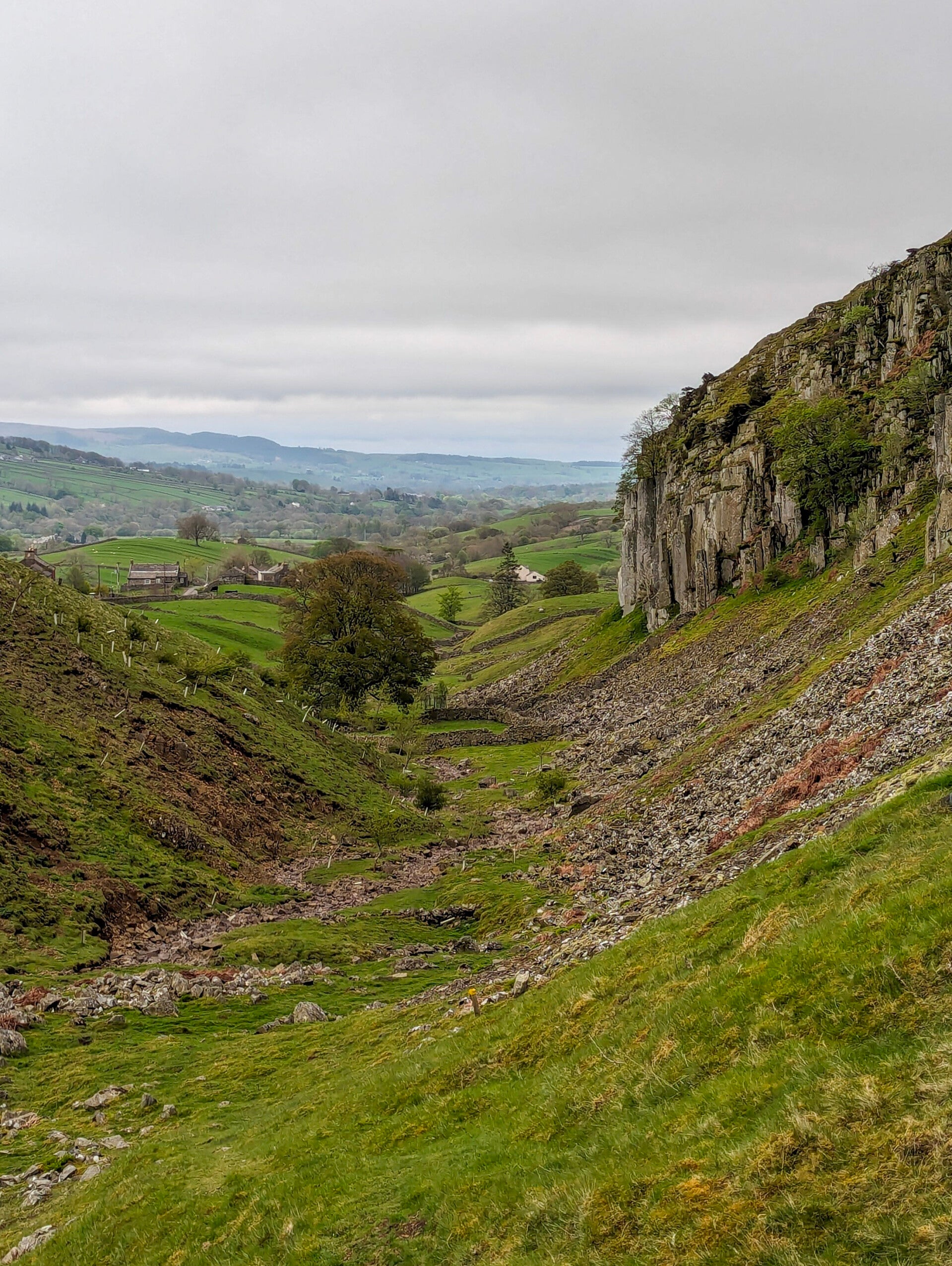 Wide open view across Teesdale from the moor above Holwick showing rolling hills and big skies