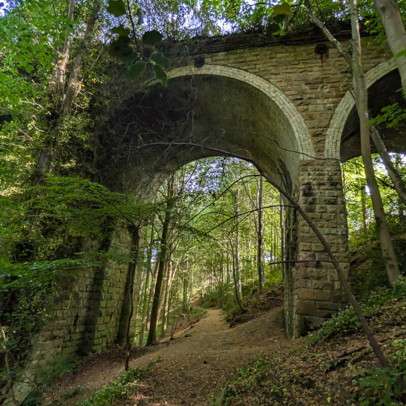 Grade II listed Percy Beck Railway Bridge in Flatts Wood, Barnard Castle