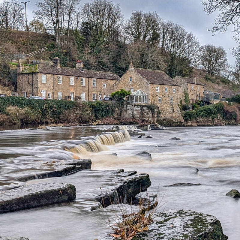 River Tees near Barnard Castle with scenic countryside views and calm flowing water