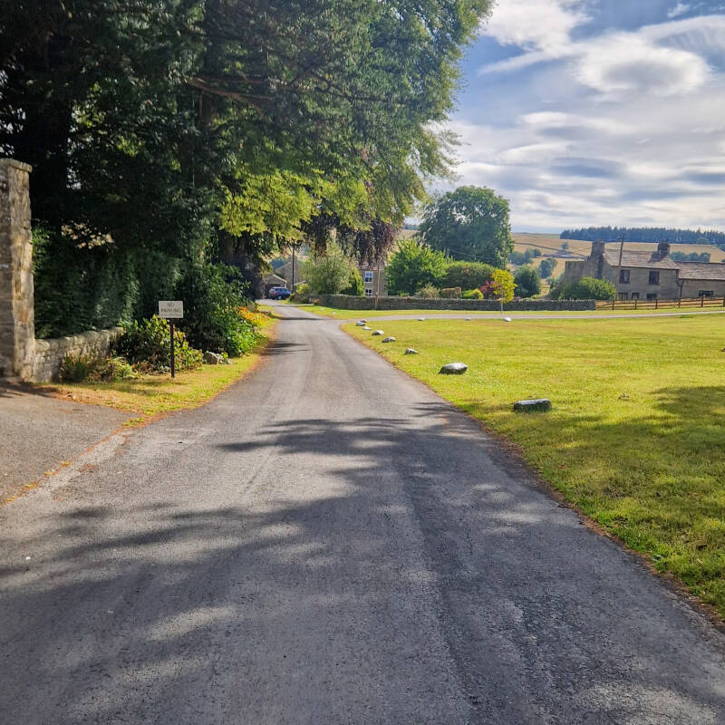Romaldkirk village green at the start of the Romaldkirk and Cotherstone circular walk