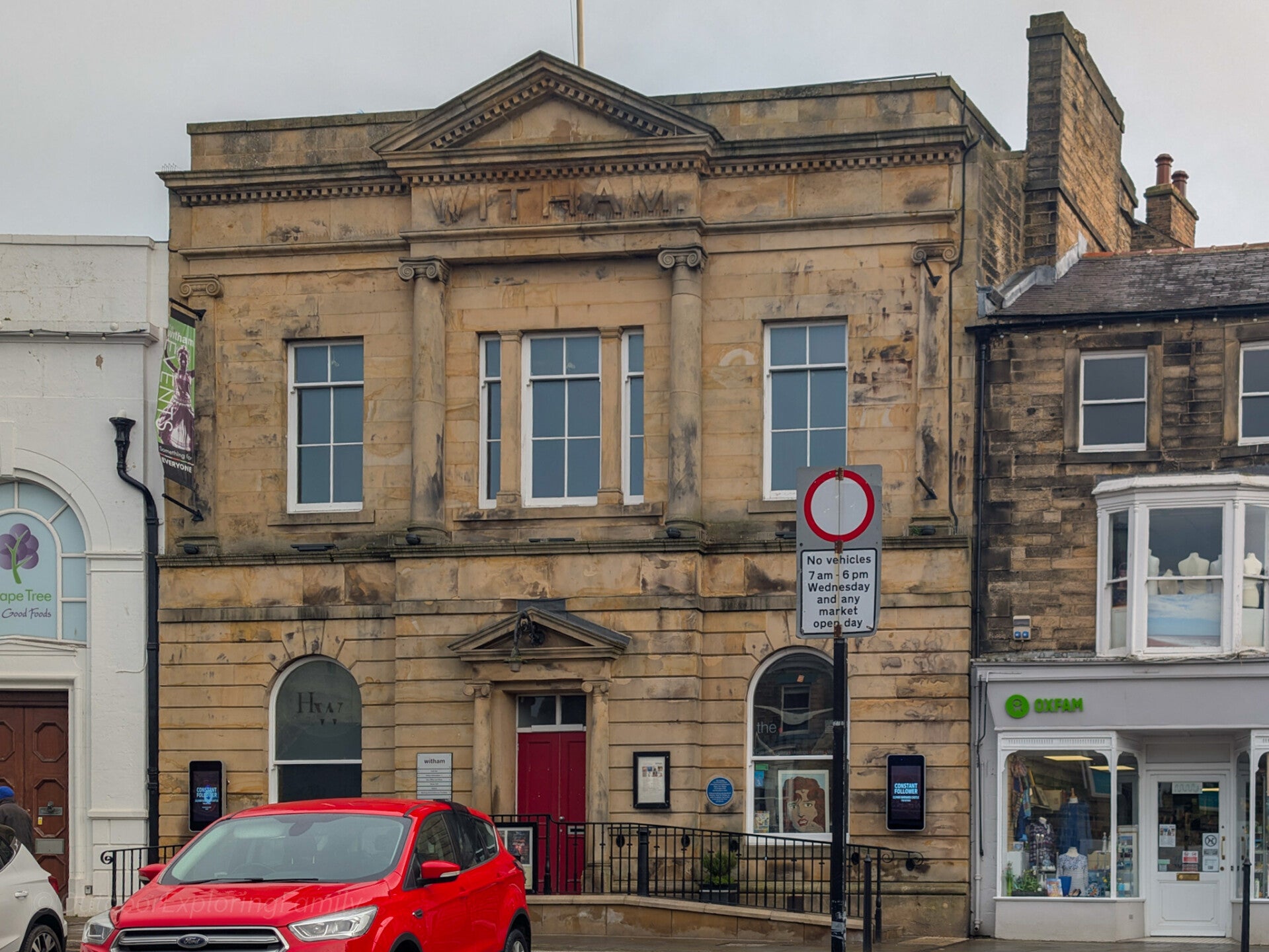 Front elevation of The Witham historic community building on Horse Market in Barnard Castle