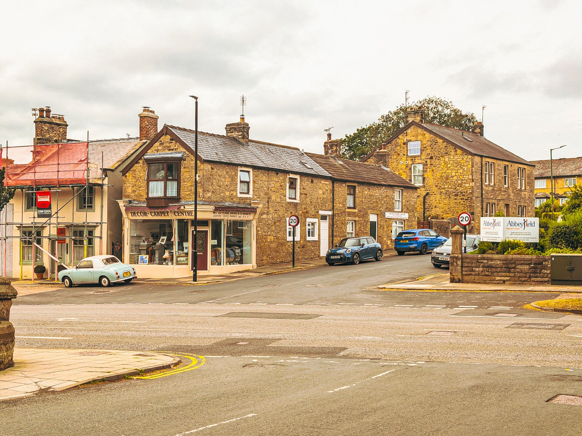 Upper Galgate and the Harmire Road junction near the likely site of the medieval Barnard Castle gallows