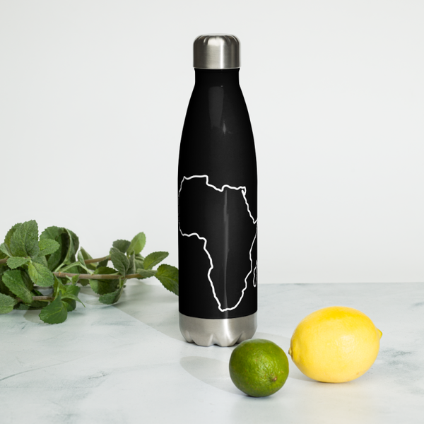 Bouteille Écologique Noir en Acier Inoxydable - Continent