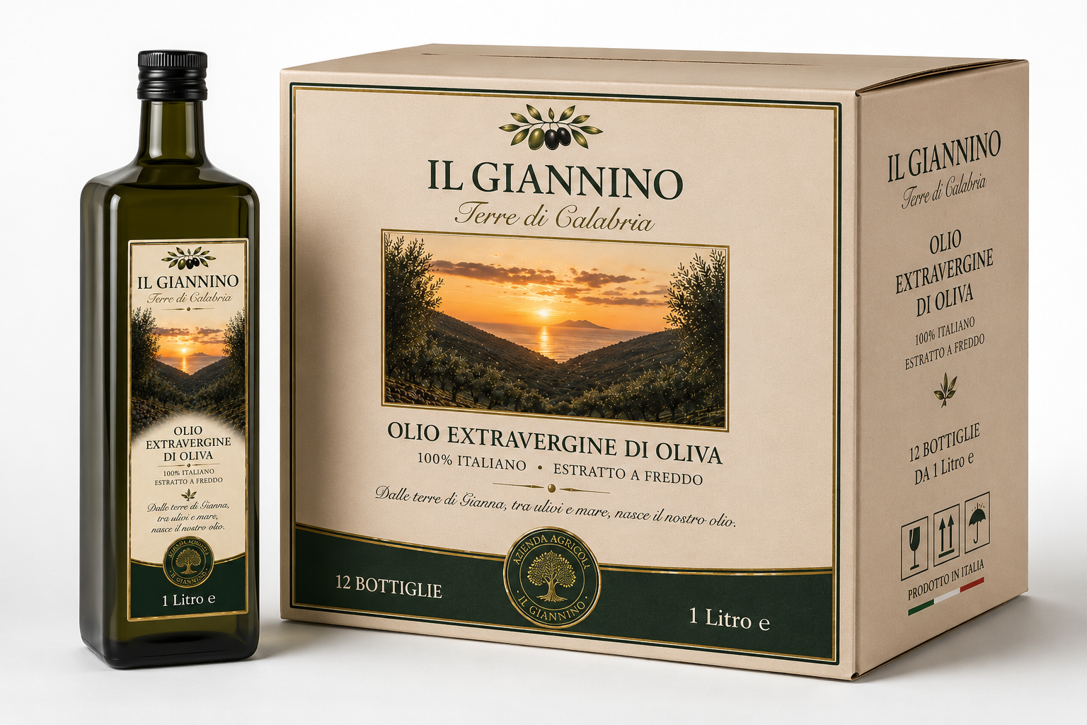 Olio EVO Il Giannino – Box 12 × 1 L