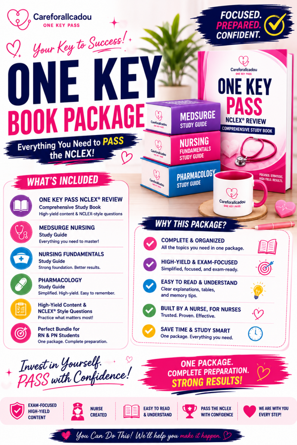 LPN NCLEX ONE KEY PASS BOOK colour package