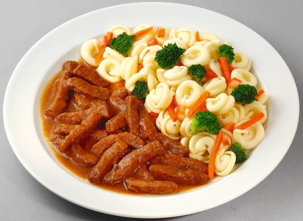 23275 Zartes Rindergeschnetzeltes in feiner Soße mit Gemüse-Nudeln                   -Laktosefrei