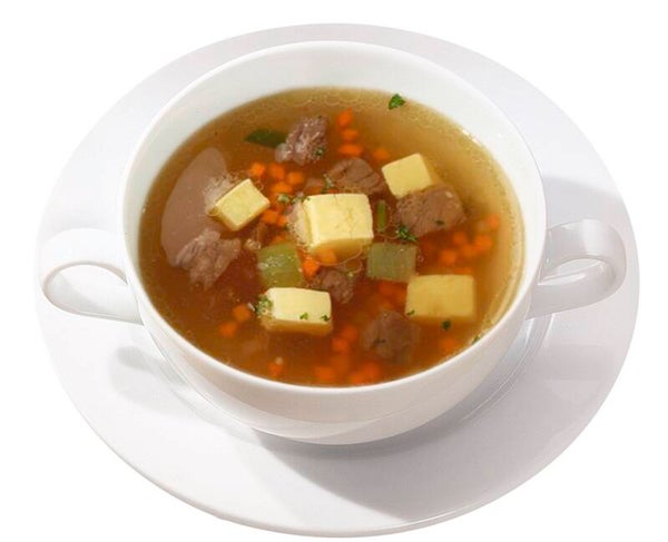 13729 Rinderkraftbrühe mit Eierstich,           -Glutenfrei