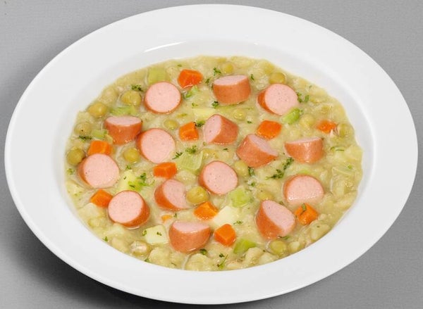 73606 Erbsensuppe mit geschnittener Wiener Wurst vom Schwein                                         -Laktosefrei, Glutenfrei-