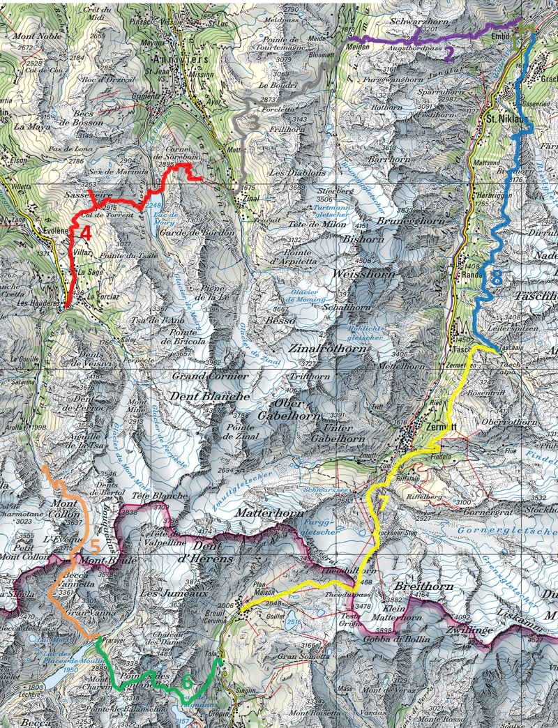 Karte Matterhorn Rundweg