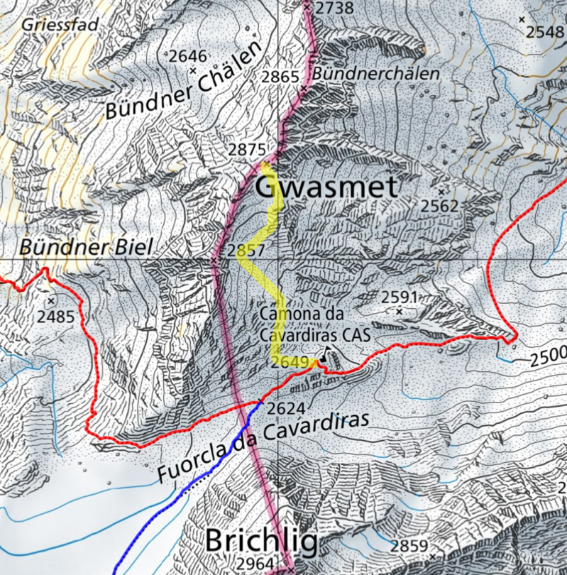 Kartenausschnitt Gwasmet
