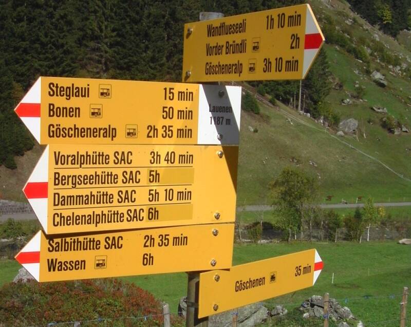 Wegweiser Abfrutt