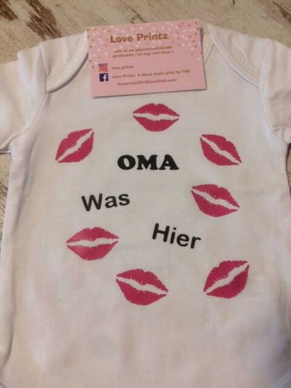 Romper met tekst Oma was hier