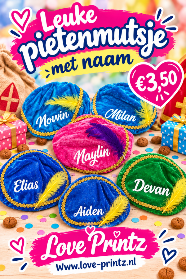 Pietenmuts met naam