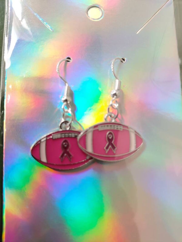 Football - Breast Cancer Fighter Earrings