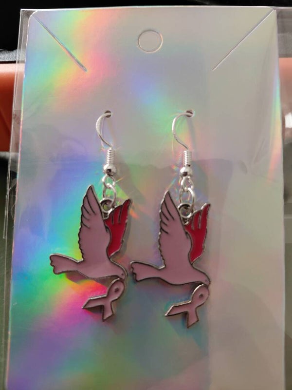 Dove Breast Cancer Fighter Earrings