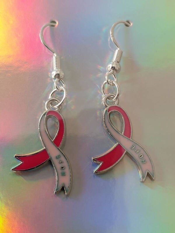 Ribbon Hope - Breast Cancer Fighter Earrings