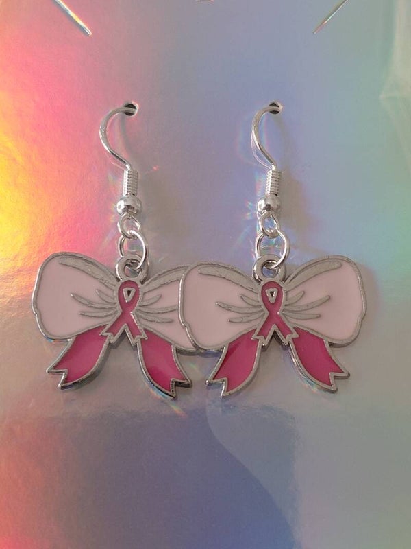 Bow - Breast Cancer Fighter Earrings