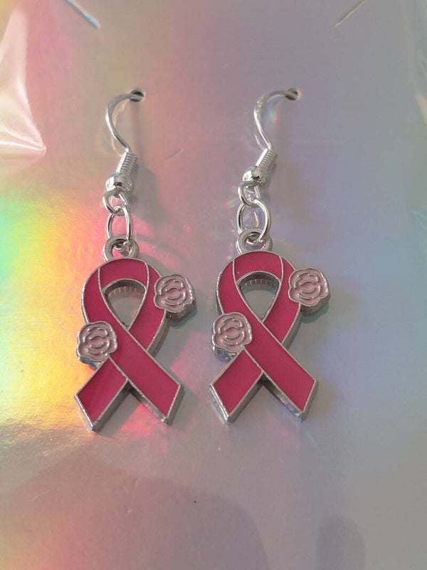 Pink Flowers - Breast Cancer Fighter Earrings
