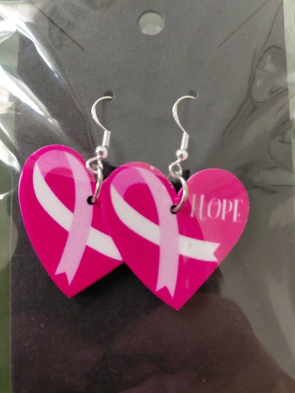Heart Hope - Breast Cancer Fighter Earrings