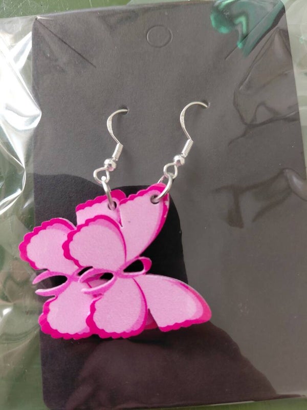 Big Butterfly - Breast Cancer Fighter Earrings