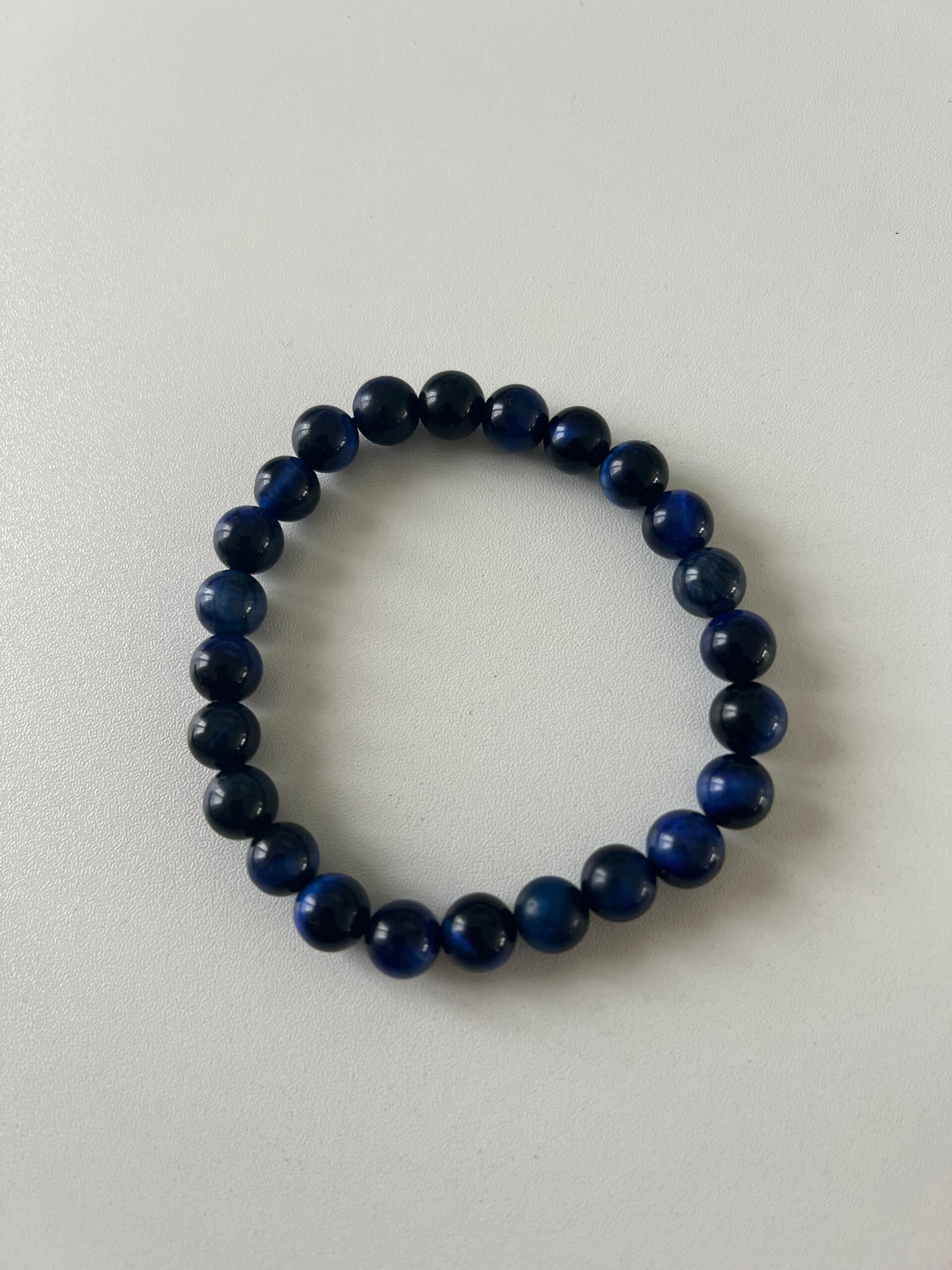 bracelet oeil de tigre bleu (protection)
