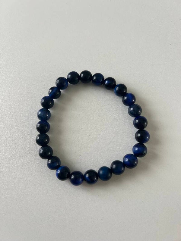 bracelet oeil de tigre bleu (protection)
