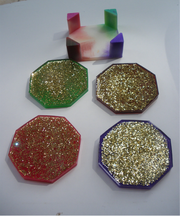 4 Dessous de verres avec support