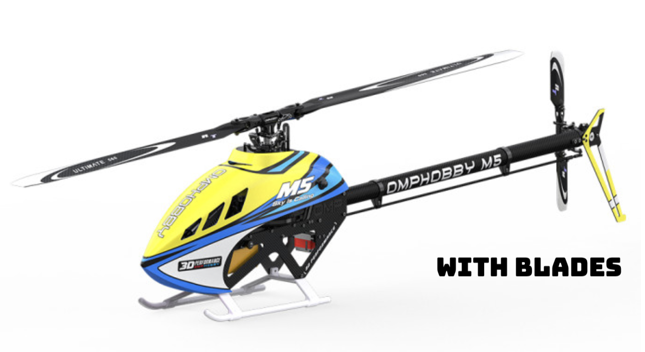 OMPHOBBY M5 RC Helicopter With RotorTech Blades - Yellow